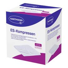 Abbildung: ES-Kompressen steril 10x10 cm 12fach Großpackung 10X10 St, Kompressen PZN 06454127 