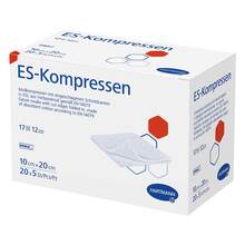 Abbildung: ES-Kompressen steril 10x20 cm 12fach Großpackung 20X5 St, Kompressen PZN 06454239 
