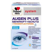 Abbildung: Doppelherz Augen plus Sehkraft + Schutz system Kapseln  120 St, Kapseln PZN 06560987 