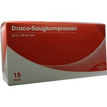 Abbildung: SAUGKOMPRESSEN steril 20x20 cm Draco 15 St, Kompressen PZN 06563141 