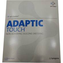 Abbildung: ADAPTIC Touch 20x32 cm nichthaft.Sil.Wundauflage 5 St, Wundgaze PZN 06579923 