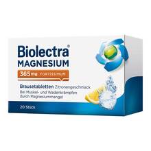 Abbildung: Biolectra Magnesium 365 mg fortissimum Zitrone 20 St, Brausetabletten PZN 06648831 