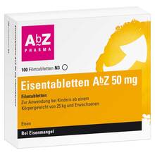 Abbildung: Eisentabletten Abz 50 mg Filmtabletten 100 St, Filmtabletten PZN 06683738 