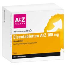 Abbildung: Eisentabletten Abz 100 mg Filmtabletten 100 St, Filmtabletten PZN 06683767 