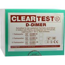 Abbildung: D-DIMER Cleartest Vollblut TVT LE DIC 10 St, Test PZN 06690862 