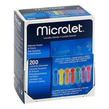 Abbildung: Microlet Lanzetten farbig 200 St, Lanzetten PZN 06691206 