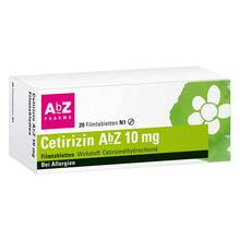 Abbildung: Cetirizin Abz 10 mg Filmtabletten 20 St, Filmtabletten PZN 06716136 
