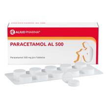 Abbildung: Paracetamol AL 500 Tabletten 20 St, Tabletten PZN 06718342 