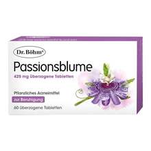 Abbildung: DR.BÖHM Passionsblume 425 mg Dragees 60 St, Überzogene Tabletten PZN 06785002 