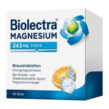 Abbildung: Biolectra Magnesium 243 mg forte Orange Brausetab. 40 St, Brausetabletten PZN 06789307 