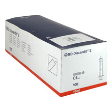 Abbildung: BD DISCARDIT II Spritze 10 ml 100X10 ml, Spritzen PZN 06796833 