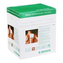 Abbildung: Askina Mullkompressen 7,5x7,5 cm steril 25X2 St, Kompressen PZN 06874473 