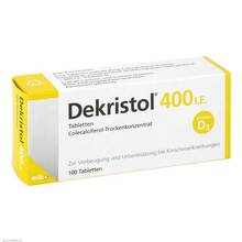 Abbildung: Dekristol 400 I.E. Tabletten 100 St, Tabletten PZN 06883727 