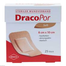 Abbildung: Dracopor Wundverband 8x10 cm steril hautfarben 25 St, Verband PZN 06887872 