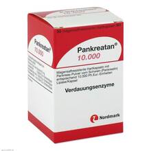 Abbildung: Pankreatan 10.000 magensaftresistente Hartkapseln 50 St, Magensaftresistente Hartkapseln PZN 06889983 