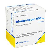Abbildung: Biomo-lipon 600 mg Filmtabletten 100 St, Filmtabletten PZN 06897600 