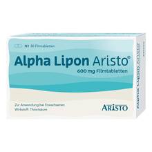 Abbildung: Alpha Lipon Aristo 600 mg Filmtabletten 30 St, Filmtabletten PZN 06897675 