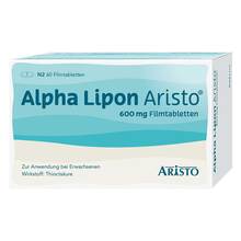 Abbildung: Alpha Lipon Aristo 600 mg Filmtabletten 60 St, Filmtabletten PZN 06897698 