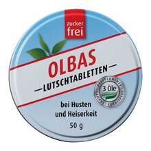 Abbildung: Olbas Lutschtabletten zuckerfrei 50 g, Lutschtabletten PZN 06903565 