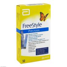 Abbildung: Freestyle Precision Blutzucker Teststreifen ohne Codierung 50 St, Teststreifen PZN 06905334 
