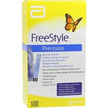 Abbildung: Freestyle Precision Blutzucker Teststreifen ohne Codierung 100 St, Teststreifen PZN 06905357 