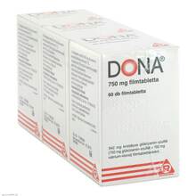 Abbildung: Dona 750 mg Filmtabletten 180 St, Filmtabletten PZN 06905392 