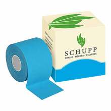Abbildung: SCHUPP Tape Kinesiologie 5 cmx5 m blau 1 St, Bandage PZN 06913865 