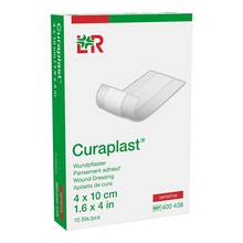 Abbildung: Curaplast Wundschnellverband sensitiv 4x10 cm 1 m 10 St, Pflaster PZN 06980063 