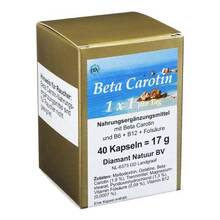 Abbildung: Beta Carotin 1x1 pro Tag Kapseln 40 St, Kapseln PZN 06995030 