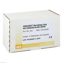 Abbildung: Borreliose Test zur Testung der Zecke Testkarte 3 St, Test PZN 07010409 