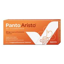 Abbildung: Panto Aristo bei Sodbrennen 20 mg magensaftresistent Tabletten  7 St, Tabletten magensaftresistent PZN 07021910 