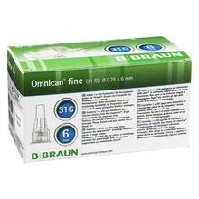 Abbildung: OMNICAN fine Pen Kanüle 31 G 0,25x6 mm 100 St, Kanüle PZN 07028645 