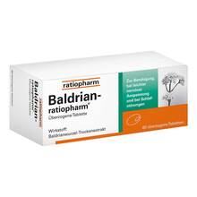Abbildung: Baldrian-Ratiopharm überzogene Tabletten 60 St, Überzogene Tabletten PZN 07052750 