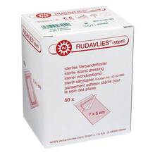 Abbildung: Rudavlies-steril Verbandpflaster 5x7 cm 50 St, Pflaster PZN 07092666 