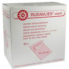 Abbildung: Rudavlies-steril Verbandpflaster 8x10 cm 50 St, Pflaster PZN 07092672 