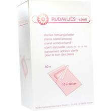 Abbildung: Rudavlies-steril Verbandpflaster 10x15 cm 50 St, Pflaster PZN 07092695 