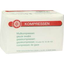 Abbildung: Mullkompressen 7,5x7,5 cm unsteril 8fach 100 St, Kompressen PZN 07099668 