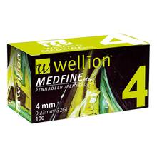 Abbildung: WELLION MEDFINE plus Pen-Nadeln 4 mm 100 St, Kanüle PZN 07104613 