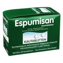 Abbildung: Espumisan Kautabletten für bildgebende Diagnostik 50X10 St, Kautabletten PZN 07108924 