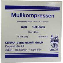 Abbildung: Mullkompressen 10x20 cm unsteril 12fach BW 100 St, Kompressen PZN 07118443 