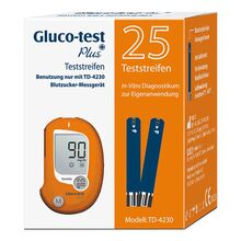 Abbildung: Gluco Test Plus Blutzuckerteststreifen 25 St, Teststreifen PZN 07123183 