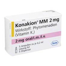 Abbildung: Konakion MM 2 mg Lösung 5 St, Lösung PZN 07125006 