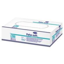 Abbildung: Peha-Soft Latex Untersuchungshandschuhe unsteril puderfrei S 100 St, Handschuhe PZN 07126879 