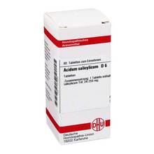 Abbildung: ACIDUM SALICYLICUM D 6 Tabletten 80 St, Tabletten PZN 07157259 