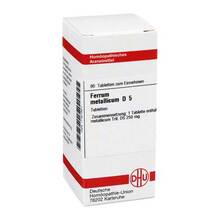 Abbildung: FERRUM METALLICUM D 5 Tabletten 80 St, Tabletten PZN 07167921 