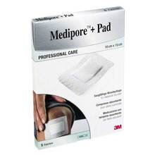 Abbildung: Medipore + Pad steriler Wundverband 3569NP 10x15 cm 5 St, Pflaster PZN 07194817 