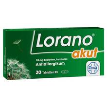 Abbildung: Lorano akut Tabletten 20 St, Tabletten PZN 07222502 