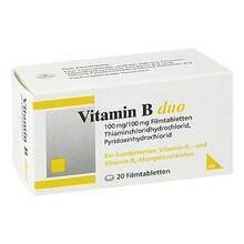 Abbildung: Vitamin B Duo Filmtabletten 20 St, Filmtabletten PZN 07233658 