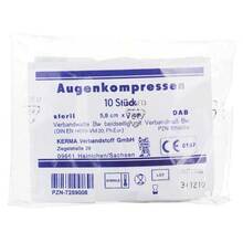Abbildung: Augenkompressen 5,8x7 cm steril 10 St, Kompressen PZN 07259008 