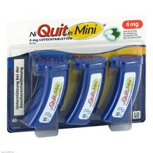 Abbildung: Niquitin Mini 4 mg Lutschtabletten 60 St, Lutschtabletten PZN 07319414 
